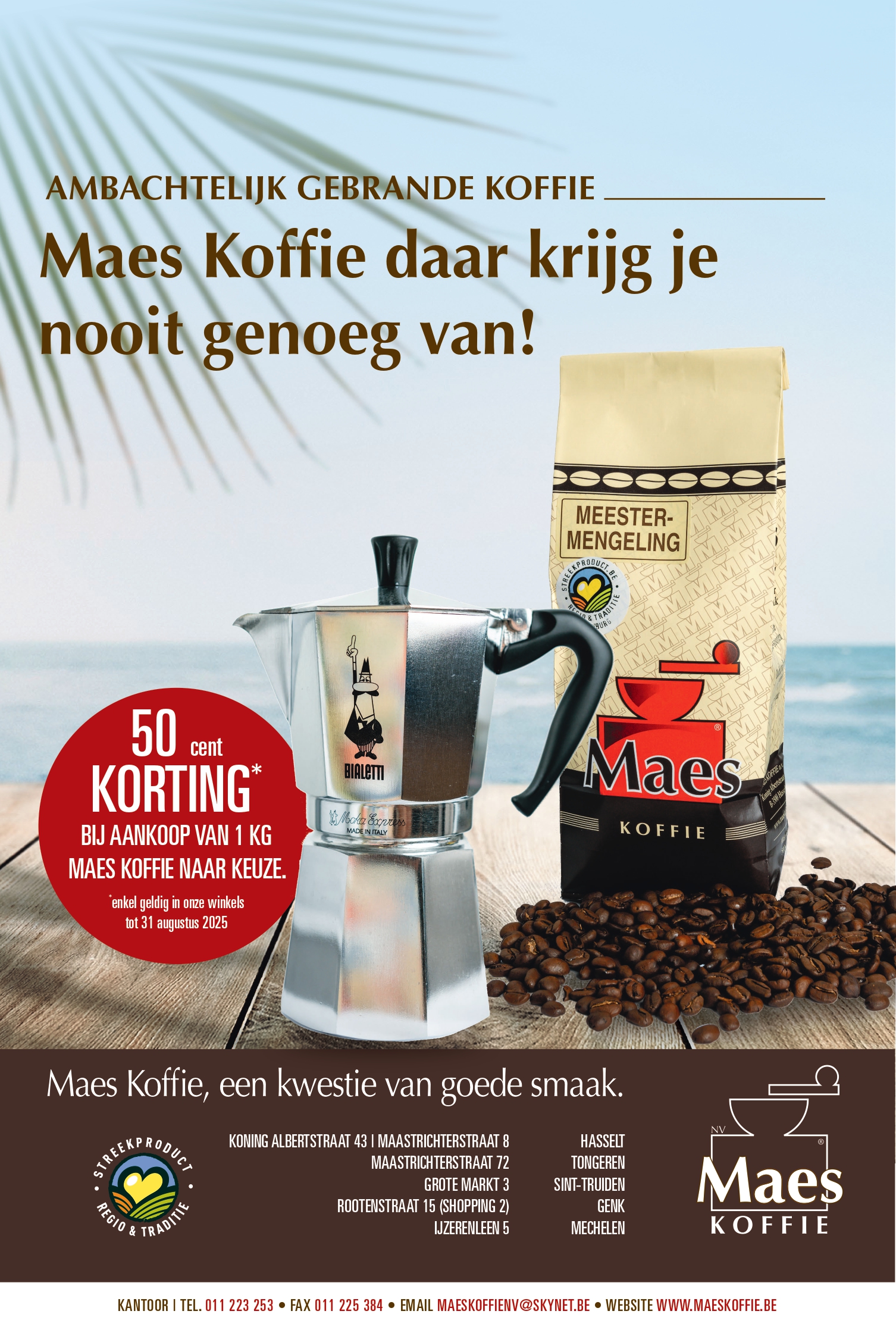 0,50 euro korting bij aankoop van 1 kilo