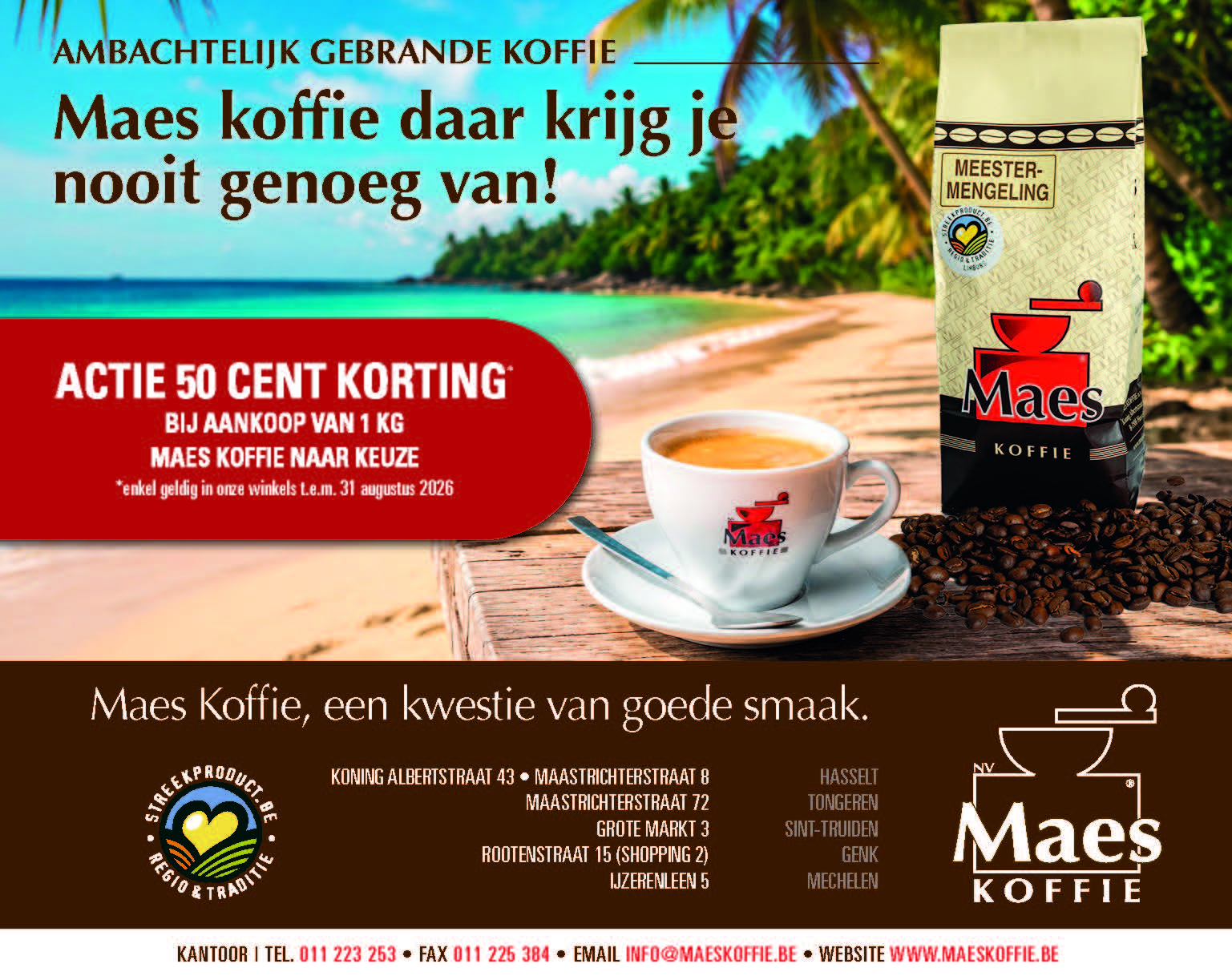 50 cent korting per kilo