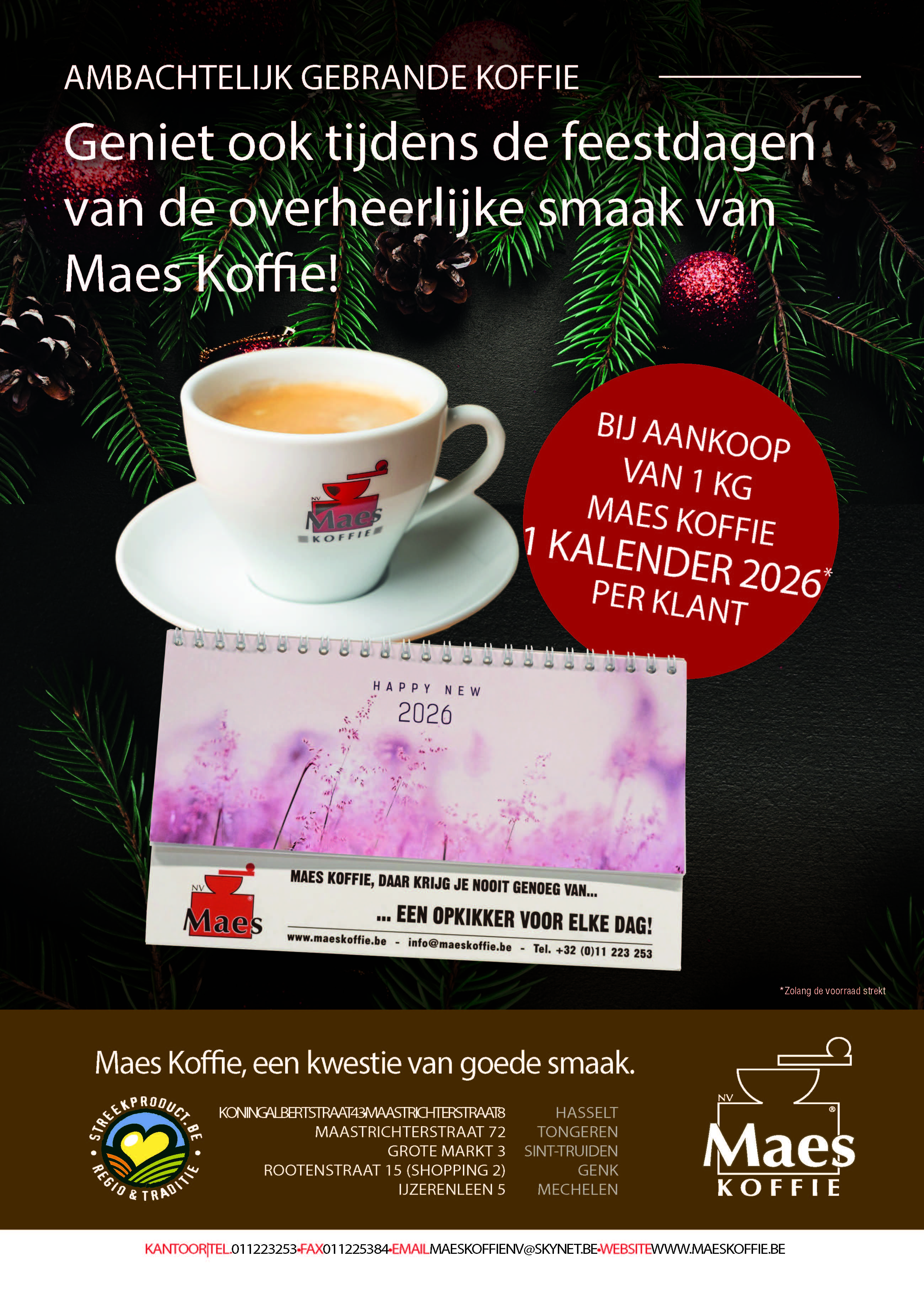 1 kalender bij aankoop vanaf 1 kilo