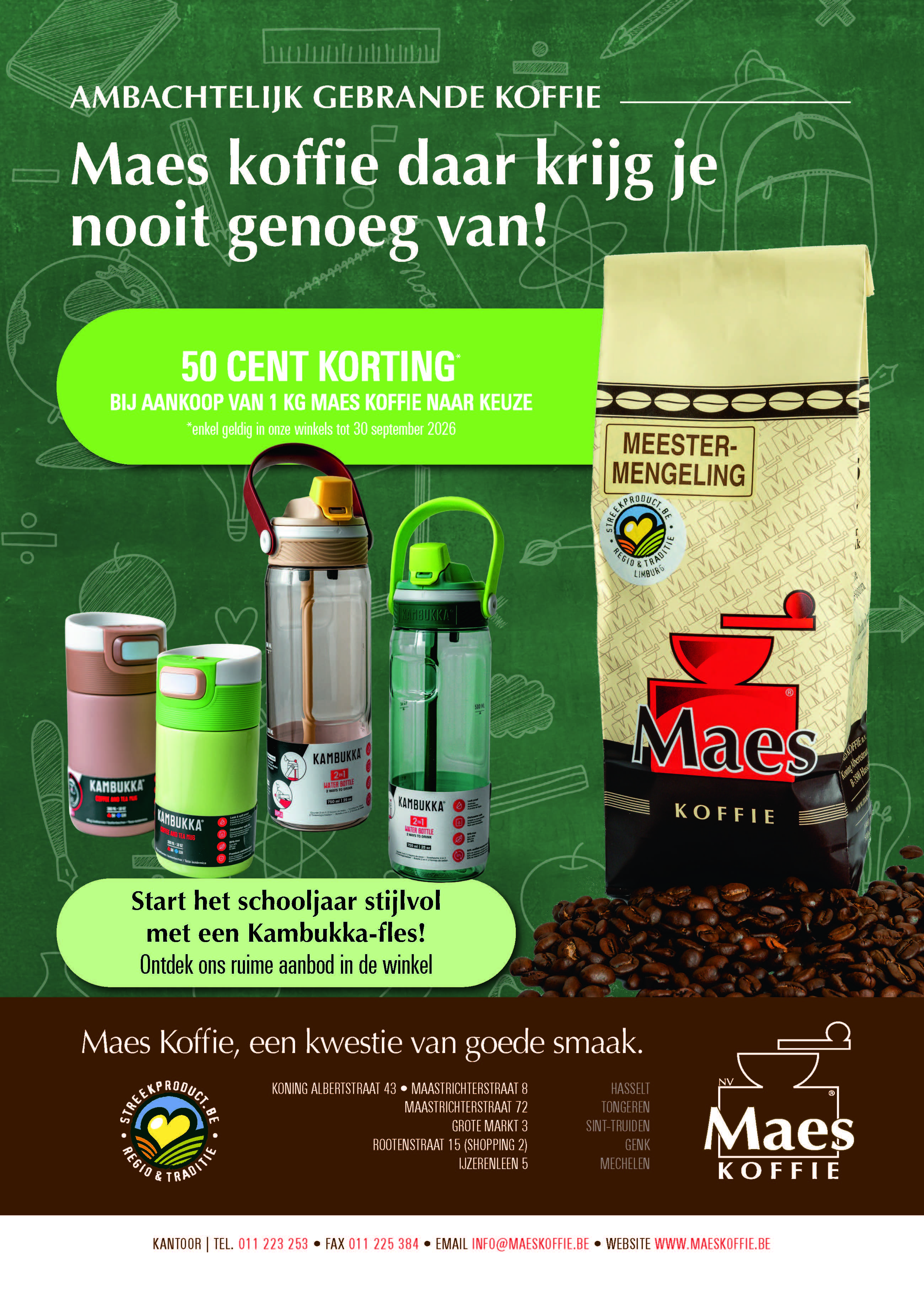50 cent korting per kilo